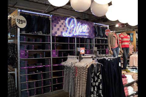 The Old Navy displays are pleasingly mechanical and low-tech